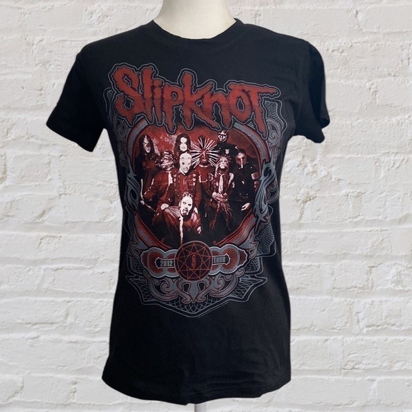 Slipknot Rock Unisex Adult Black Graphic Vintage Concert T-Shirt Tour 2012 New - Picture 1 of 16